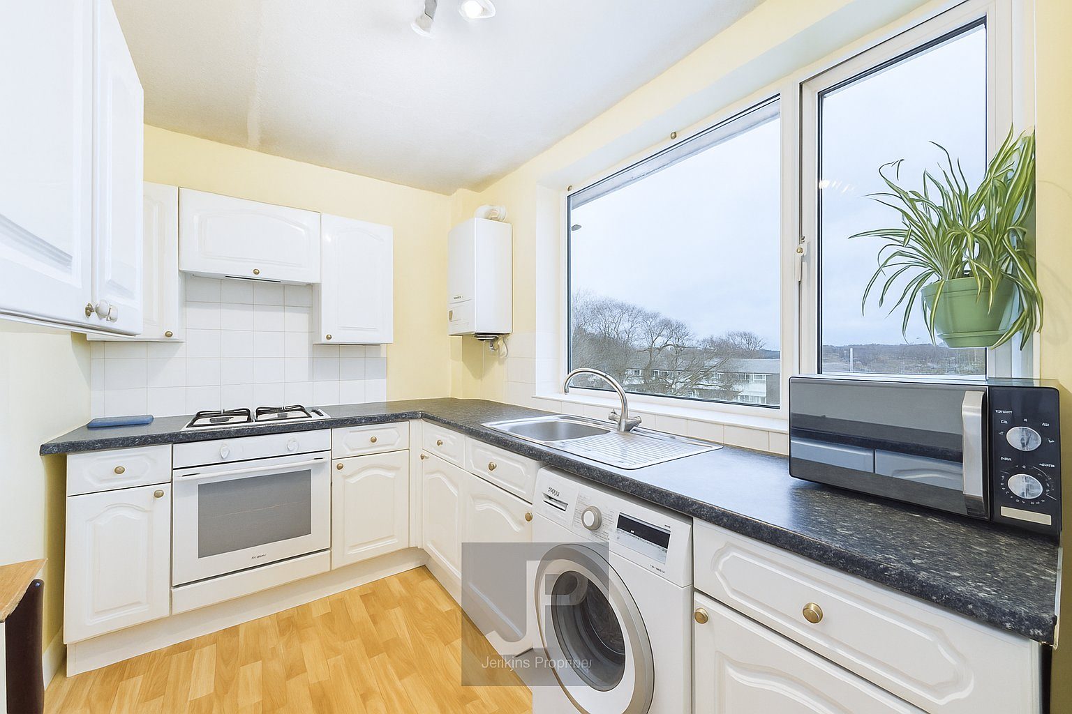 Kitchen prepared, clutter removed