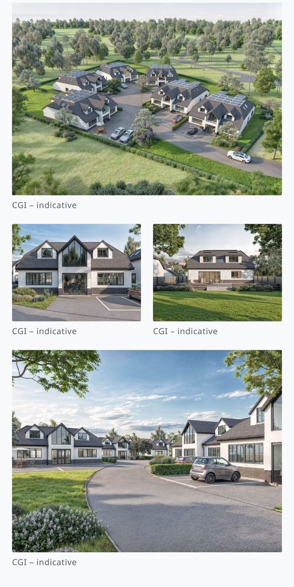 Development website, masterplan page on a phone